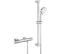 Термостат для душа Grohe Grohtherm 1000 Performance, внешний монтаж 1/2", хром + душевой гарнитур Tempesta Cosmopolitan 100, 2 режима, душевая штанга 600 мм 34783000