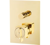 Смеситель Migliore KVANT GOLD скрытого монтажа, 2-х позиционный, термостат, с девиатором, золото 25406
