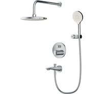 Душевая система AM.PM X-joy touchreel нажимной смеситель, верхний душ 220 мм, держатель FP85A10020