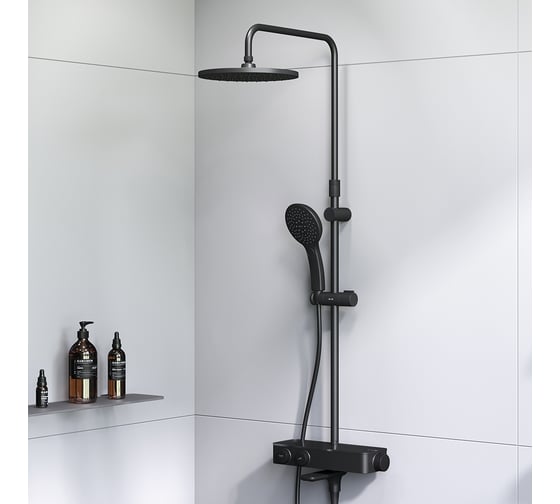 Душевая система AM.PM Inspire v2.0 смеситель с термостатом, верхний душ d 250 F0750A522