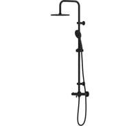Душевая система с термостатическим ванно-душевым смесителем Dorff New plus черный D0710522