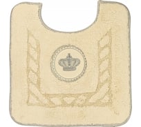 Коврик для WC Migliore COMPLEMENTI 60x60 см., кремовый, узор 2, вышивка логотип КОРОНА хром 24959