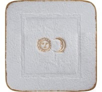 Коврик для ванной комнаты Migliore COMPLEMENTI 60x60 см., белый, узор 6, вышивка СОЛНЦЕ/ЛУНА золото 22969
