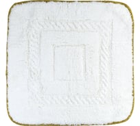Коврик для ванной комнаты Migliore COMPLEMENTI 60x60 см., белый, узор 1, тесьма золото 29696