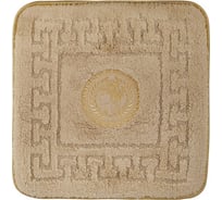 Коврик для ванной комнаты Migliore 60x60 см., логотип АФИНА, капучино, окантовка золото 30787