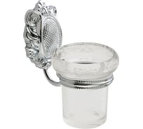 Настенный стакан Migliore CLEOPATRA стекло прозрачное с матовым декором, хром 16649