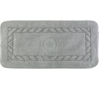 Коврик для ванной комнаты Migliore 60x120 см., вышивка логотип КОРОНА, серый, окантовка серебро 31914