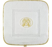 Коврик для ванной комнаты Migliore 60x60 см., вышивка логотип, белый, окантовка золото 31927