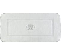 Коврик для ванной комнаты Migliore 60x120 см., вышивка логотип, белый, окантовка серебро 31924