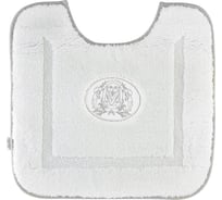 Коврик для WC Migliore 60x60 см., вышивка логотип, белый, окантовка серебро 31920