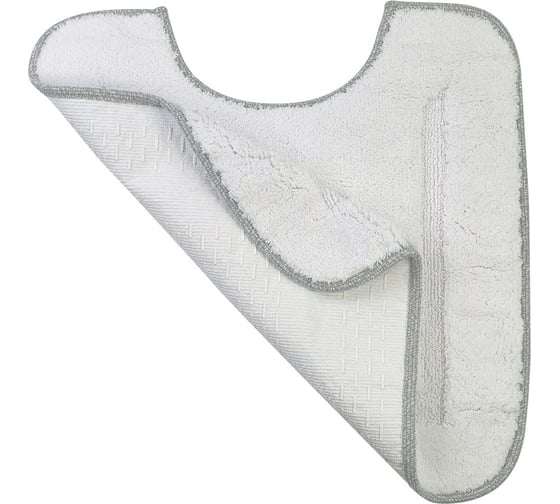 Коврик для WC Migliore 60x60 см., вышивка логотип, белый, окантовка серебро 31920