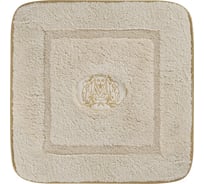Коврик для ванной комнаты Migliore 60x60 см., вышивка логотип, кремовый, окантовка золото 30771