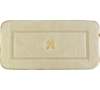 Коврик для ванной комнаты Migliore 60x120 см., вышивка логотип, кремовый, окантовка золото 31918