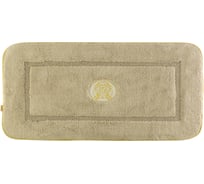Коврик для ванной комнаты Migliore 60x120 см., вышивка логотип, капучино, окантовка золото 31916