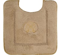 Коврик для WC Migliore 60x60 см., вышивка логотип, капучино, окантовка золото 30784