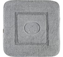 Коврик для ванной комнаты Migliore 60x60 см., вышивка логотип, серый, окантовка серебро 30763