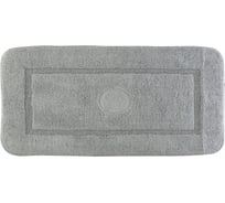 Коврик для ванной комнаты Migliore 60x120 см., вышивка логотип, серый, окантовка серебро 31913