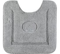 Коврик для WC Migliore 60x60 см., вышивка логотип, серый, окантовка серебро 30764