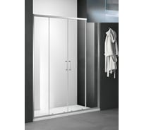 Душевое ограждение SANTREK AQUA Lea- DF-1700-G-Chrome 1700х1850 мм, прямое, стекло грейп 5 мм, профиль хром 308525