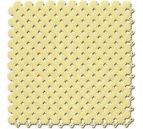 Коврик для ванны, бассейна, сауны, бани ПластФактор антискользящий, aqua, набор из 12 модулей, слоновая кость 4630027115638