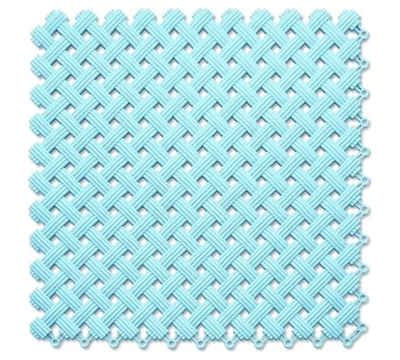 Коврик для ванны, бассейна, сауны, бани ПластФактор антискользящий, aqua, набор из 12 модулей, небесный 4630027115768