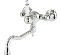 Смеситель для кухни Migliore CUCINA OXFORD настенный, излив 25 см, ручка белая/хром 18242