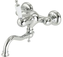 Смеситель для кухни Migliore CUCINA OXFORD настенный, излив 18 см, ручка белая/хром 25903