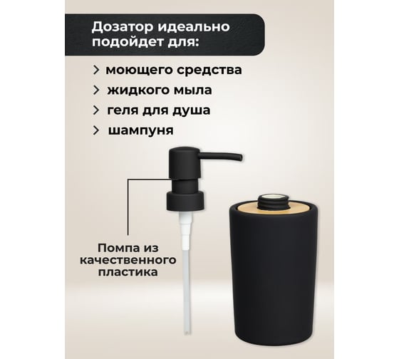 Дозатор для жидкого мыла Аквалиния blackwood керамика BCE0347AA-LD