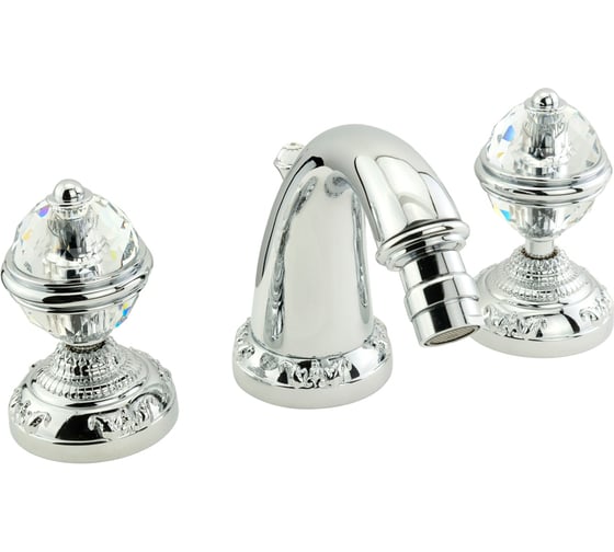 Смеситель для биде Migliore CRISTALIA на 3 отв., ручки CRYSTAL, хром 18584