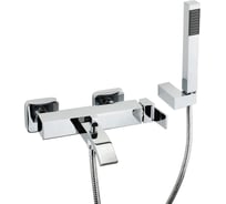 Смеситель для ванны Migliore KVANT внешний, с душем, плоский загнутый излив (ручка управления сбоку), хром 18771