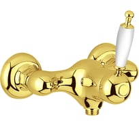 Смеситель для душа Migliore OXFORD внешний, выход М1/2", ручка белая, золото 19168