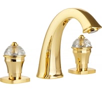 Смеситель для раковины Migliore KORONA на 3 отв., ручки CRYSTAL, золото 27329