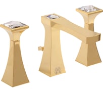 Смеситель для раковины Migliore OPERA на 3 отв., золото/CRYSTAL 19055