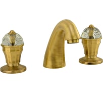 Смеситель для раковины Migliore PRESTIGE CRYSTAL на 3 отв., бронза 30859