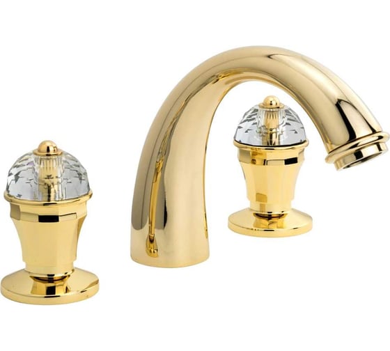 Смеситель для раковины Migliore PRESTIGE CRYSTAL на 3 отв., золото 30860 1
