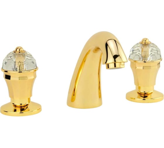 Смеситель для раковины Migliore PRESTIGE CRYSTAL на 3 отв., золото 30860