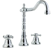 Смеситель для раковины Migliore PRESTIGE излив "змейка", на 3 отв., донный клапан "click-clack", хром 31617