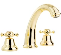 Смеситель для раковины Migliore PRESTIGE на 3 отв., донный клапан "click-clack", золото 31613