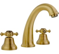 Смеситель для раковины Migliore PRESTIGE на 3 отв., донный клапан "click-clack", бронза 31612