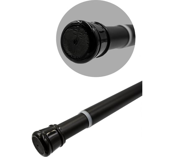 Карниз для ванной Bath Plus 115-210 (черный матовый) KK-005M