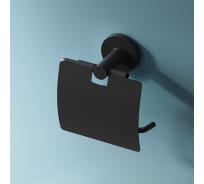 Держатель для туалетной бумаги, AM.PM X-Joy с крышкой, черный A85A341422