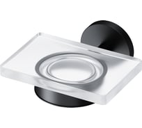 Стеклянная мыльница с настенным держателем AM.PM X-Joy, черный A85A34222