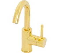 Смеситель для раковины Migliore FORTIS GOLD ручка сбоку, излив изогнут, золото 27981