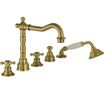 Смеситель на борт ванны Migliore ARCADIA на 5 отв., бронза 18379