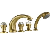 Смеситель на борт ванны Migliore AXO SWAROVSKI на 5 отв., бронза 18477