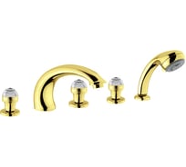 Смеситель на борт ванны Migliore AXO SWAROVSKI на 5 отв., золото 18506