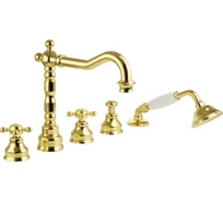 Смеситель на борт ванны Migliore REVIVAL на 5 отв., золото 19507
