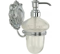 Дозатор жидкого мыла Migliore CLEOPATRA настенный, стекло прозрачное с матовым декором/хром 16656