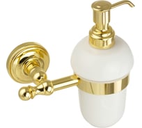 Дозатор жидкого мыла Migliore MIRELLA настенный, керамика/золото 17315
