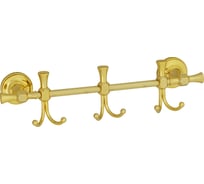 Планка с 3-мя двойными крючками Migliore FORTUNA L37 см, золото 27717